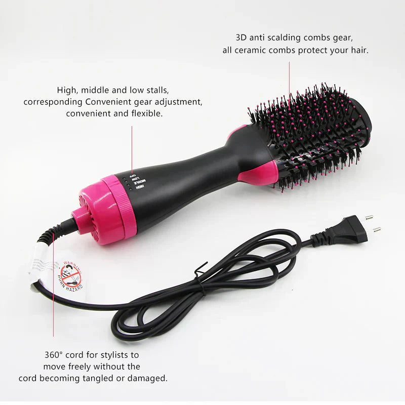 Hot Air Brush Dryer – 3-in-1 Hair Dryer & Styling Brush