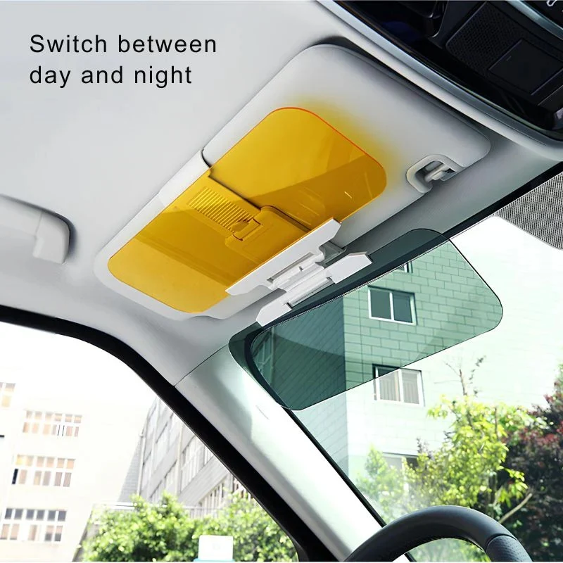 2-in-1 Anti-Glare Car Sun Visor Extender – Day & Night Driving Shield