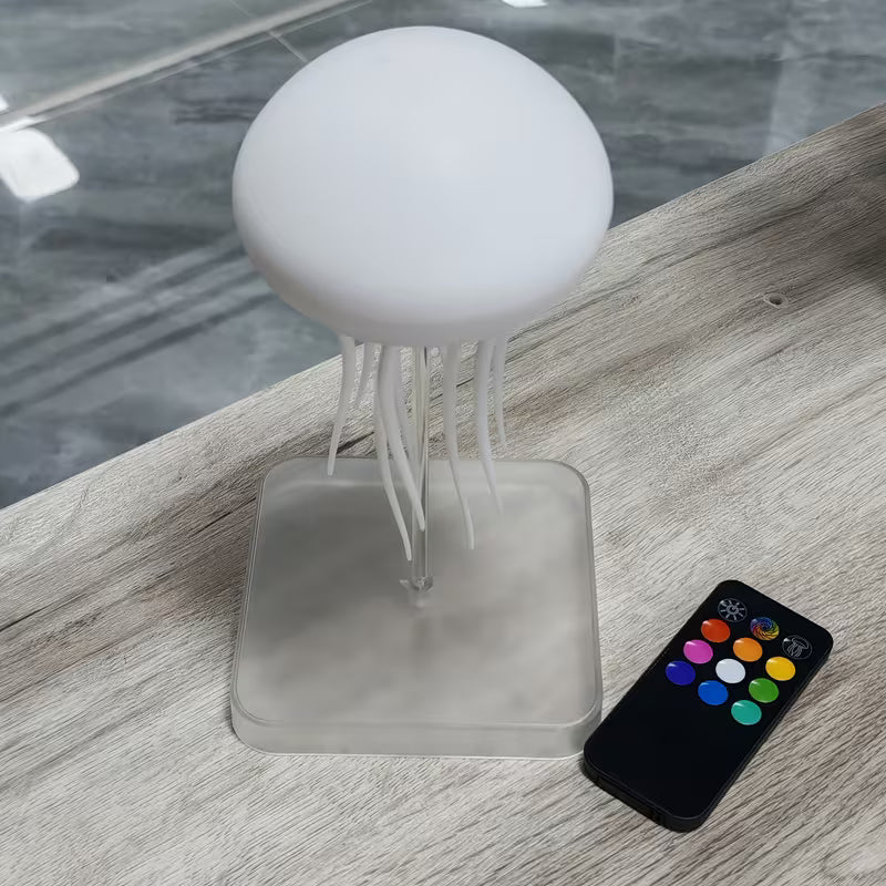 Floating Jellyfish LED Lamp | RGB Gradient Night Light with Moving Tentacles, Touch & Voice Control, USB Rechargeable
