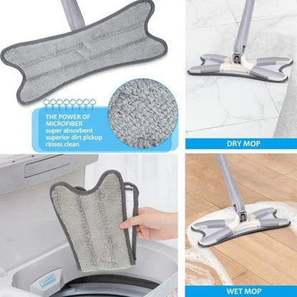 360° Rotating Self-Squeeze Flat Mop | Hands-Free Microfiber Floor Cleaning Mop for Home