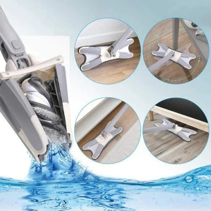360° Rotating Self-Squeeze Flat Mop | Hands-Free Microfiber Floor Cleaning Mop for Home