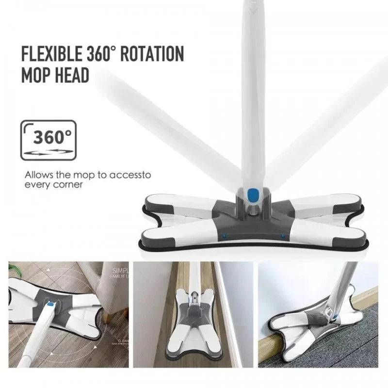 360° Rotating Self-Squeeze Flat Mop | Hands-Free Microfiber Floor Cleaning Mop for Home