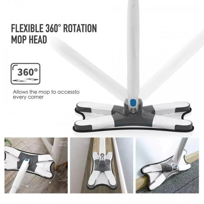 360° Rotating Self-Squeeze Flat Mop | Hands-Free Microfiber Floor Cleaning Mop for Home