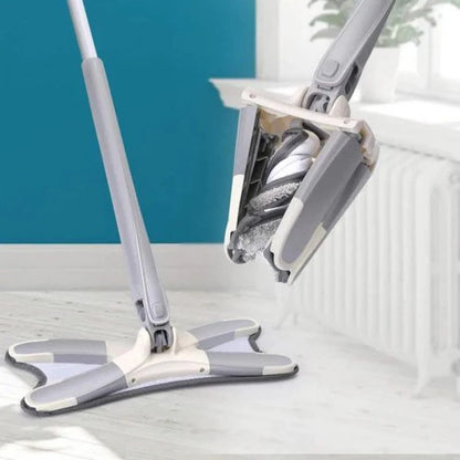 360° Rotating Self-Squeeze Flat Mop | Hands-Free Microfiber Floor Cleaning Mop for Home