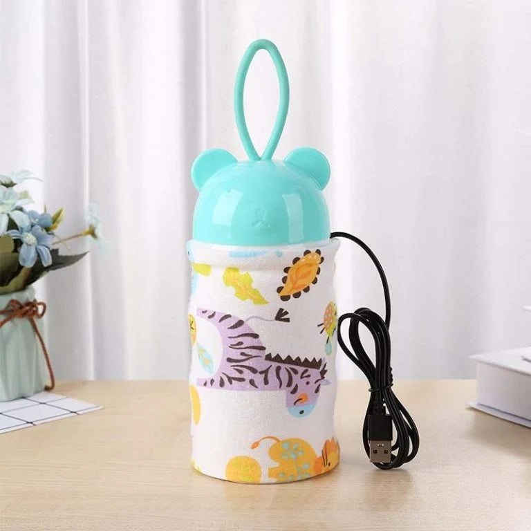 ZaalMart Baby Bottle Warmer – Portable USB Travel Milk Warmer with Temperature Control