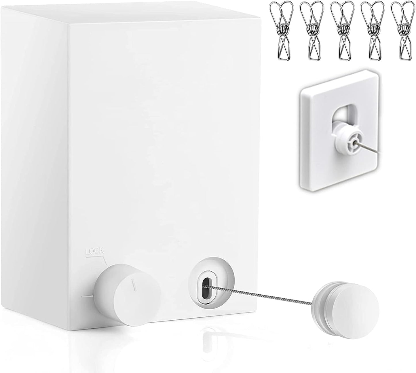 Retractable Wall-Mounted Clothesline – Space-Saving Laundry Drying Rope