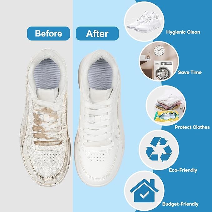 🧺 Shoe Washing Machine Bag – Reusable Sneaker Laundry Mesh Bag for Washer & Dryer
