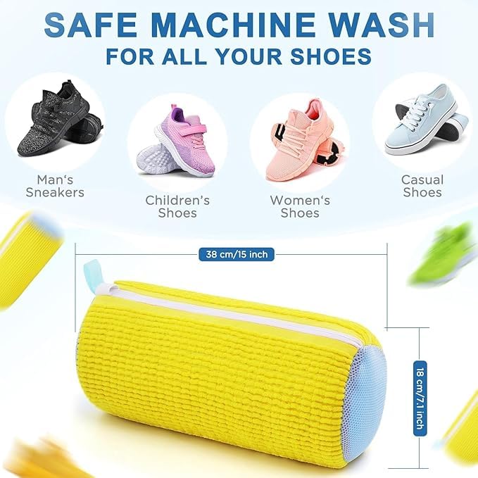 🧺 Shoe Washing Machine Bag – Reusable Sneaker Laundry Mesh Bag for Washer & Dryer