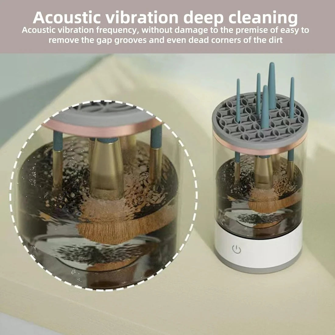 ZaalMart 3-in-1 Electric Makeup Brush Cleaner – Automatic Brush Washer, Dryer & Holder