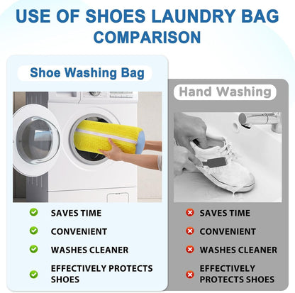 🧺 Shoe Washing Machine Bag – Reusable Sneaker Laundry Mesh Bag for Washer & Dryer