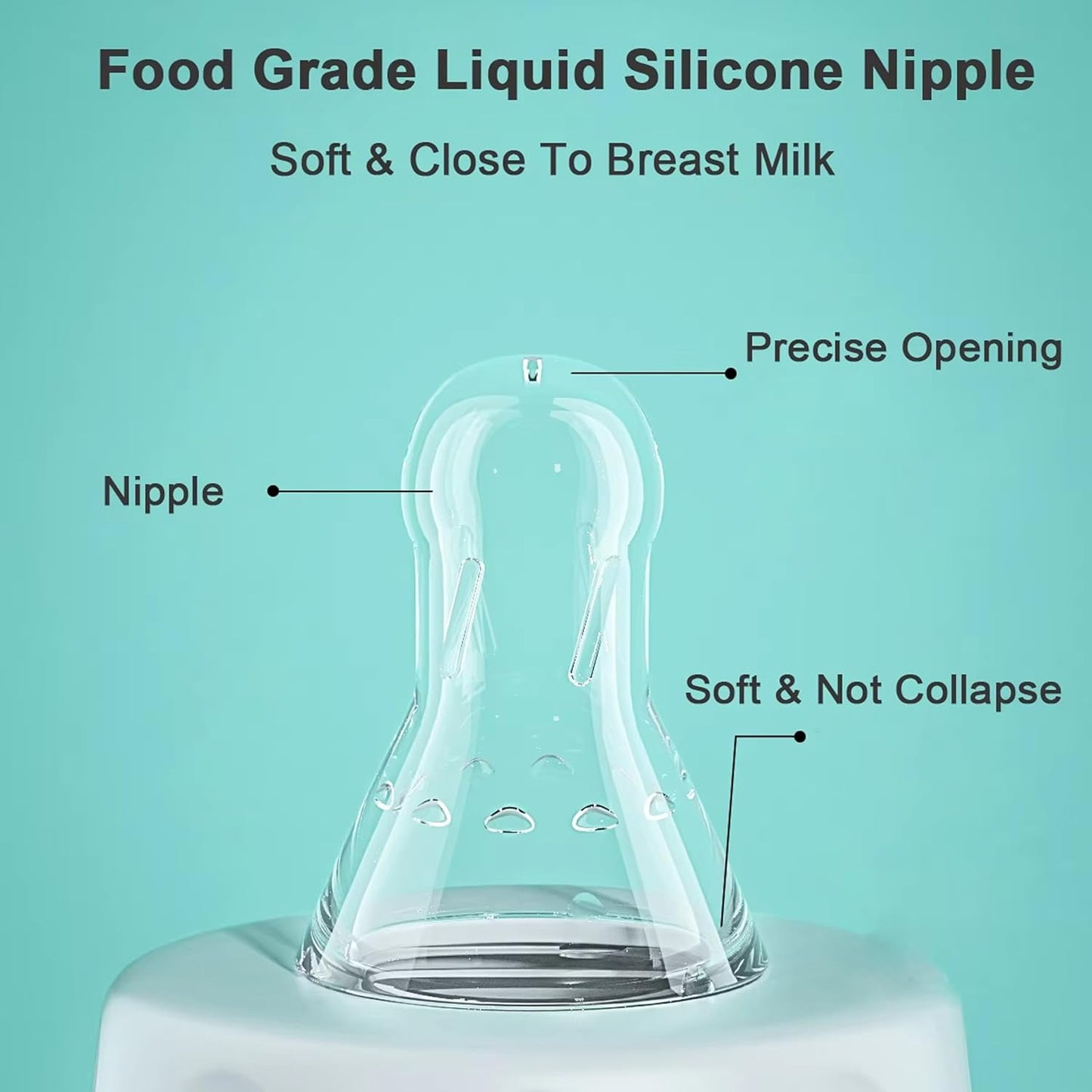 🍼 Hands-Free Baby Feeding Bottle with Silicone Straw & Cleaning Brush (240ml | BPA-Free)