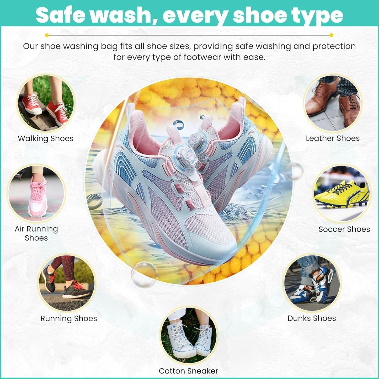 🧺 Shoe Washing Machine Bag – Reusable Sneaker Laundry Mesh Bag for Washer & Dryer