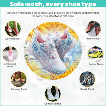 🧺 Shoe Washing Machine Bag – Reusable Sneaker Laundry Mesh Bag for Washer & Dryer