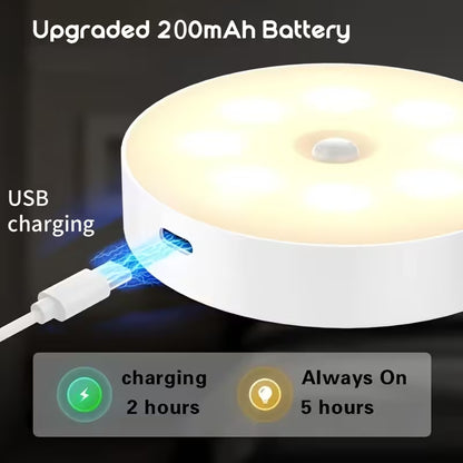 Wireless USB Rechargeable Motion Sensor Night Light | LED Cabinet, Wardrobe & Stair Light