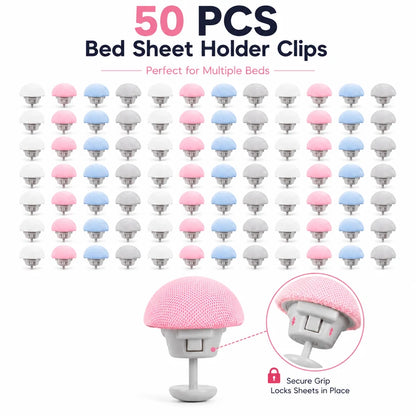ZaalMart Bed Sheet Holder Clips – Non-Slip Sheet Fasteners for Mattress, Duvet & Quilt