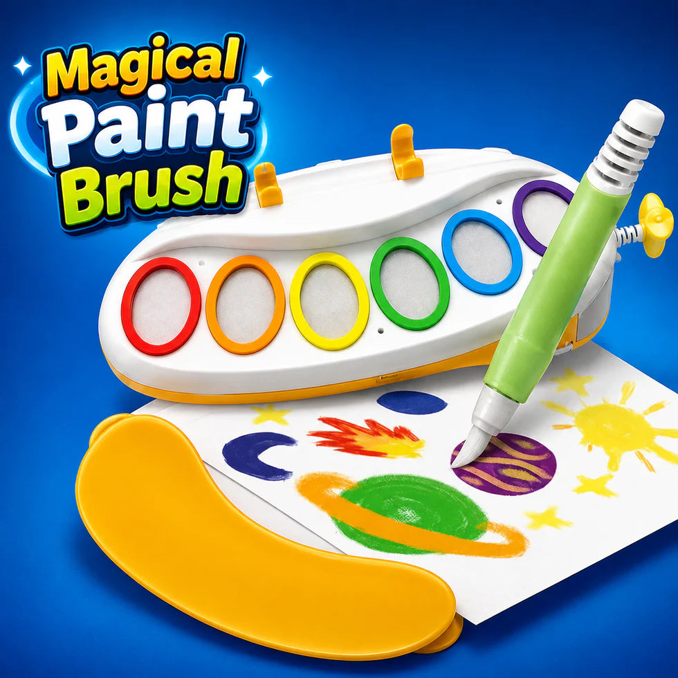 Magical Paint Brush Coloring Kit for Kids | Mess-Free Magic Drawing Set with Smart Color Recognition