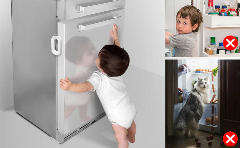Child Safety Lock for Refrigerator & Cabinets – Baby Proof Adhesive Safety Latch