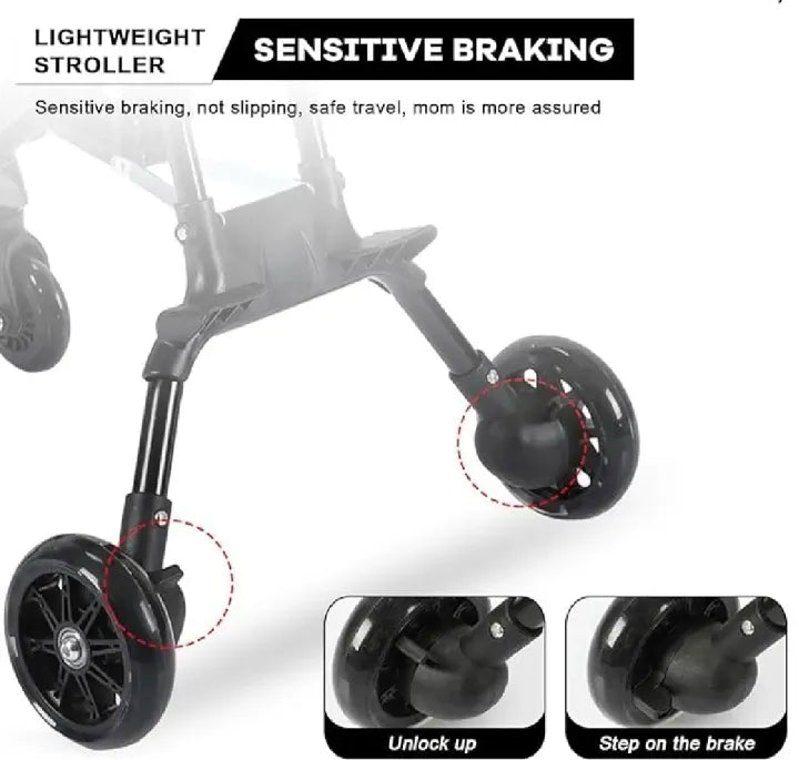 Foldable Baby Stroller – Lightweight Travel Pushchair for Infants & Toddlers