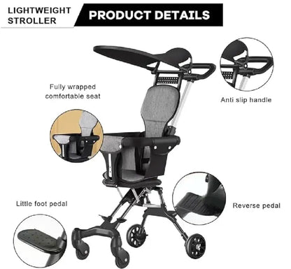 Foldable Baby Stroller – Lightweight Travel Pushchair for Infants & Toddlers