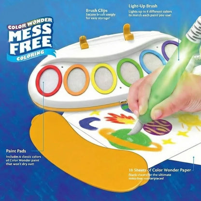 Magical Paint Brush Coloring Kit for Kids | Mess-Free Magic Drawing Set with Smart Color Recognition