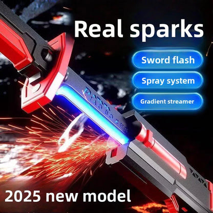 LED Light Saber Toy – Glowing Sword with Sound & Spark Effects