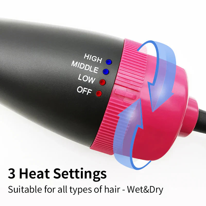 Hot Air Brush Dryer – 3-in-1 Hair Dryer & Styling Brush