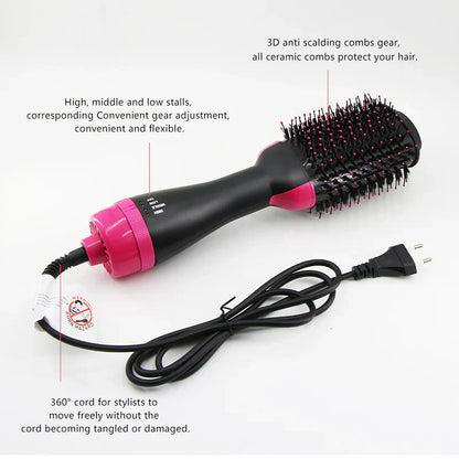 Hot Air Brush Dryer – 3-in-1 Hair Dryer & Styling Brush