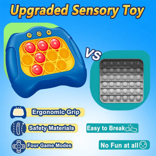 Quick Push Pop Game Console – Light-Up Reaction Game & Stress Relief Toy for Kids