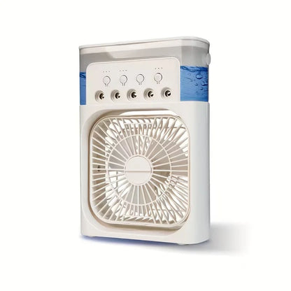 Portable Air Cooler Fan with Water Tank | Mini USB Air Conditioner with 5 Spray Mist Modes