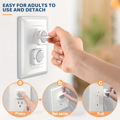 Universal Child Safety Electrical Outlet Plug Covers | 2-Prong & 3-Prong Baby Proof Socket Protectors