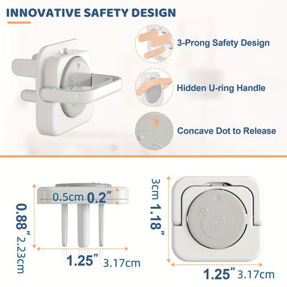 Universal Child Safety Electrical Outlet Plug Covers | 2-Prong & 3-Prong Baby Proof Socket Protectors