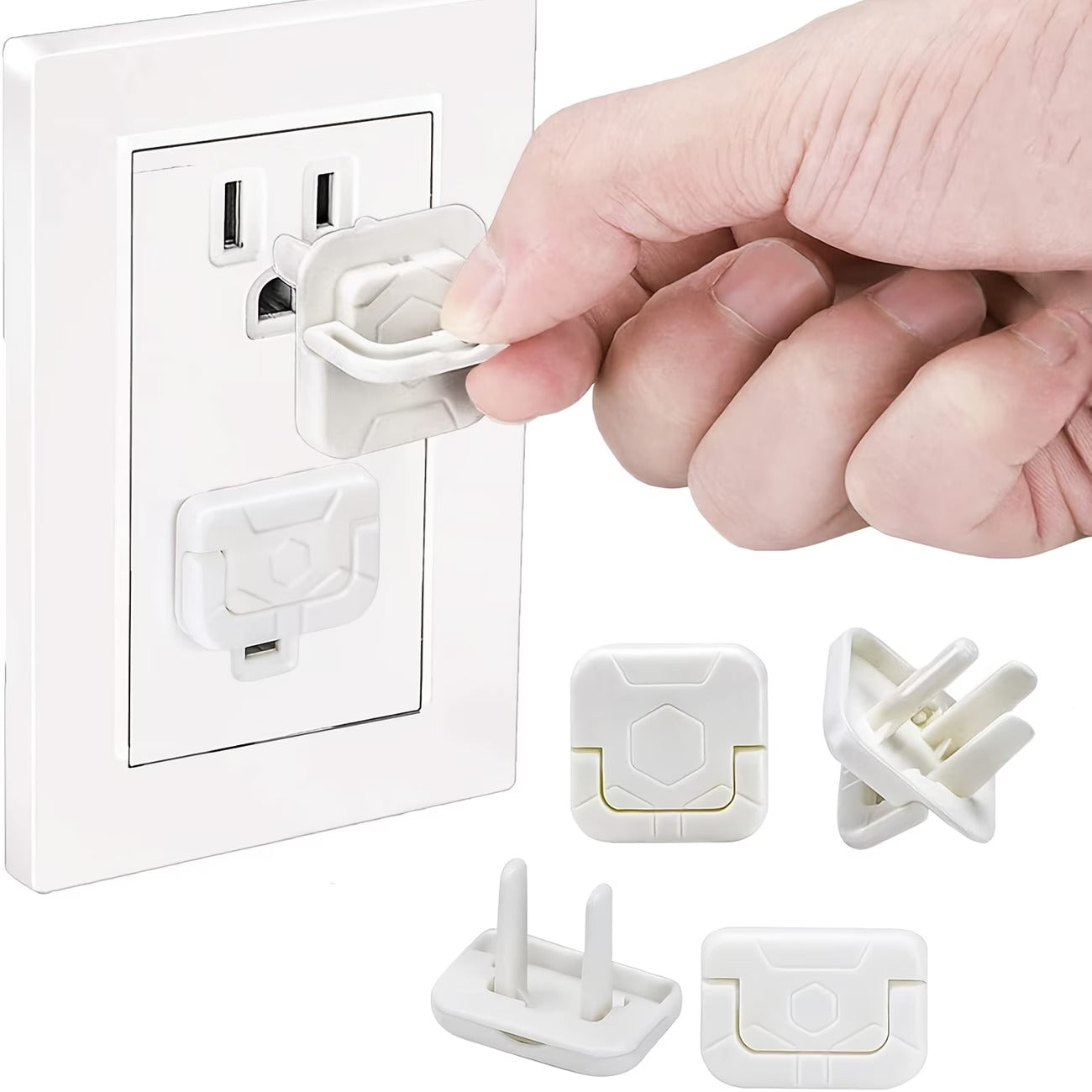 Universal Child Safety Electrical Outlet Plug Covers | 2-Prong & 3-Prong Baby Proof Socket Protectors