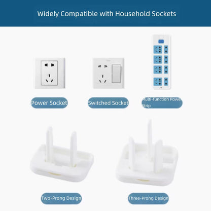 Universal Child Safety Electrical Outlet Plug Covers | 2-Prong & 3-Prong Baby Proof Socket Protectors