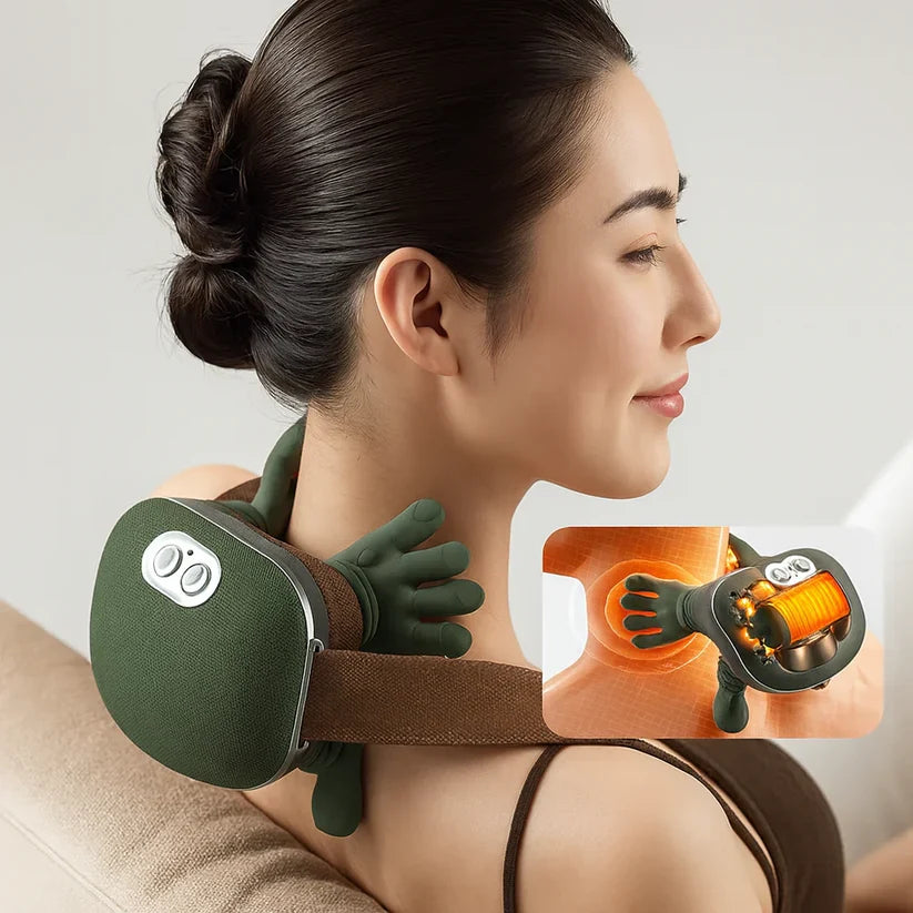ZaalMart Rechargeable Deep Tissue Massager – Cordless Shiatsu Neck, Shoulder & Back Massager with Heat