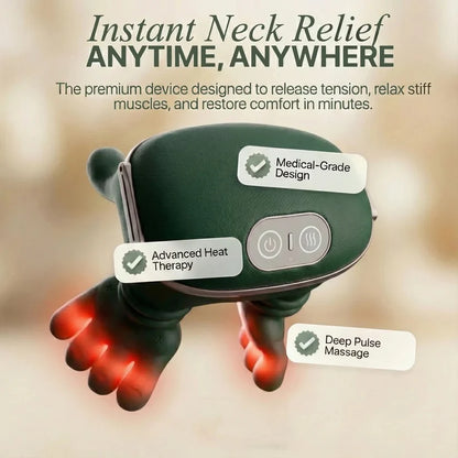 ZaalMart Rechargeable Deep Tissue Massager – Cordless Shiatsu Neck, Shoulder & Back Massager with Heat