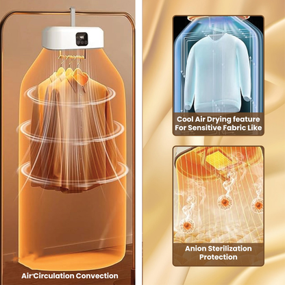 Portable Electric Clothes Dryer & Wardrobe – Foldable Hot Air Drying Cabinet | Fast Drying, Sterilization & Wrinkle-Free Clothes