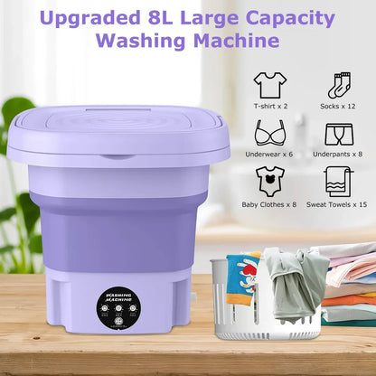 Mini Portable Foldable Baby Washing Machine | Compact Travel Laundry Washer
