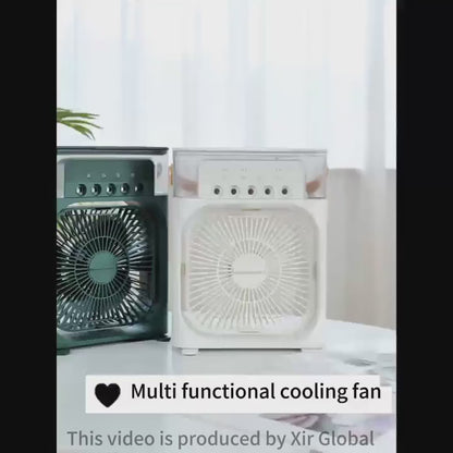 Portable Air Cooler Fan with Water Tank | Mini USB Air Conditioner with 5 Spray Mist Modes