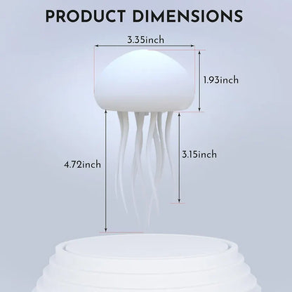 Floating Jellyfish LED Lamp | RGB Gradient Night Light with Moving Tentacles, Touch & Voice Control, USB Rechargeable