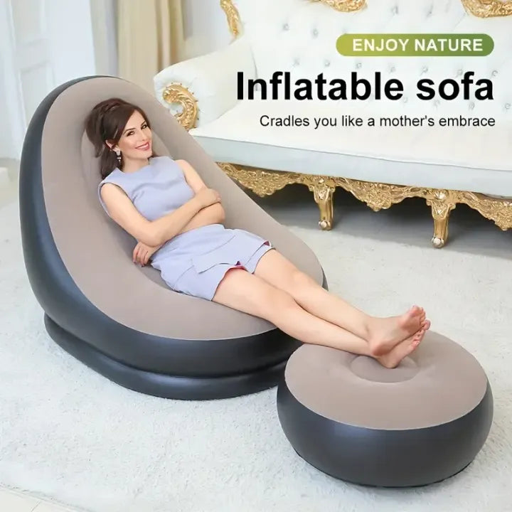 Inflatable Sofa Chair | Portable Air Lounge Couch for Home, Camping, Travel & Outdoor Use
