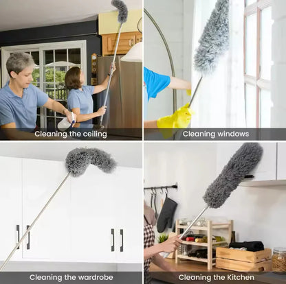 360° Extendable Ceiling Fan Duster | Microfiber Cleaning Brush with Long Handle for Fans, Walls & High Ceilings