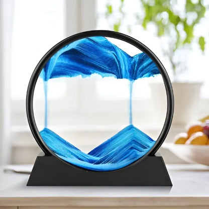 360° Rotating Sand Art Frame | Dynamic Moving Sandscape Glass Painting for Home, Office & Desk Décor