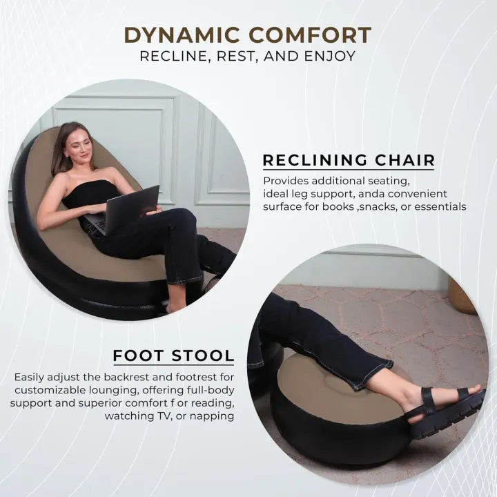 Inflatable Sofa Chair | Portable Air Lounge Couch for Home, Camping, Travel & Outdoor Use