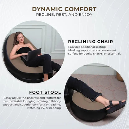 Inflatable Sofa Chair | Portable Air Lounge Couch for Home, Camping, Travel & Outdoor Use