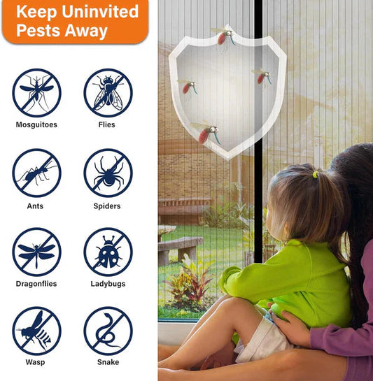 Magic Mesh Magnetic Screen Door Curtain | Easy Install Mosquito & Fly Net with Auto Magnetic Closure