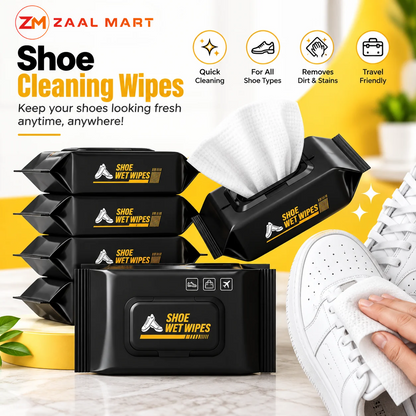 ZaalMart Premium Shoe Cleaning Wipes – Quick Cleaner for Sneakers, Leather & Canvas Shoes