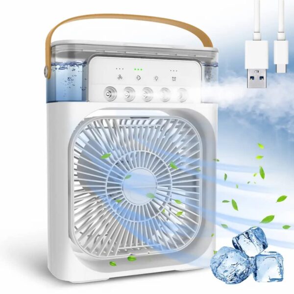 Portable AC Mini Cooler Fan | Compact & Rechargeable Personal Air Cooler | USB-Powered Desk Fan for Home, Office, and Outdoor Use