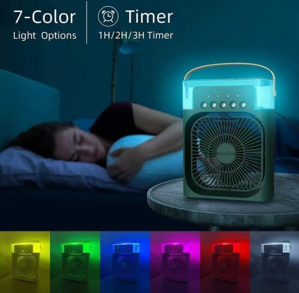 Portable AC Mini Cooler Fan | Compact & Rechargeable Personal Air Cooler | USB-Powered Desk Fan for Home, Office, and Outdoor Use - Image 2